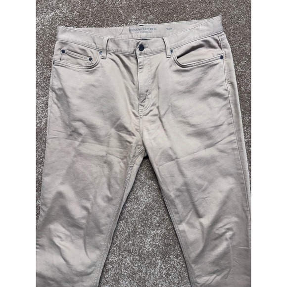 Banana Republic The Traveler Slim Fit Pants Khaki Tan Men's 36x34 - Picture 9 of 11